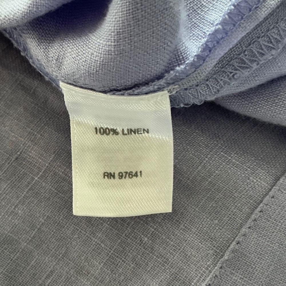 Jill J. Jill Linen Top‎ Periwinkle Blue Boxy Boat Neck Blouse XS Petite - Picture 4 of 4